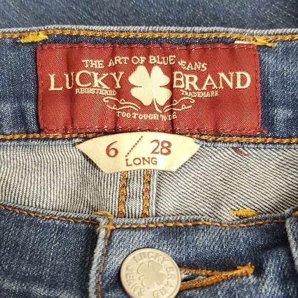 𝅺Lucky Brand Sofia Straight Leg Jeans Size 6 / 28 Long - Picture 7 of 9